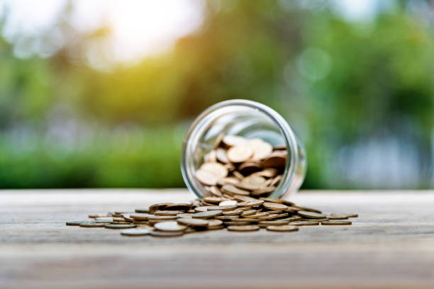 Savings Jar and British Coins