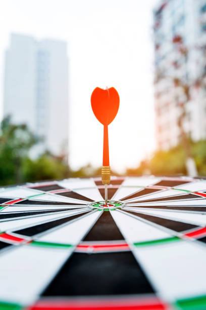 istock A dart on dart board outdoors 1186025641