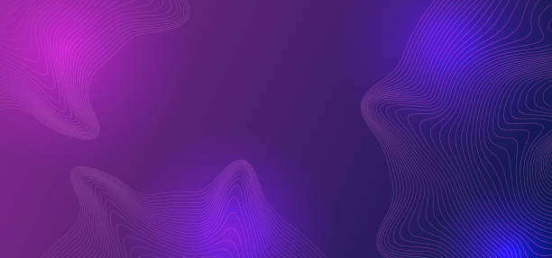 istock Neon liquid minimal abstract background with ultra violet and blue colors. Light effect minimal design vector illustration eps 10. 1186032370