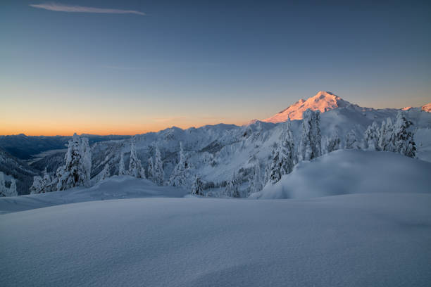 istock First Lights on the Snow Peak 1186033051
