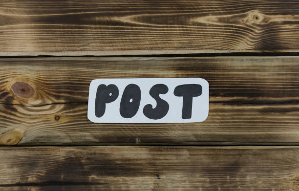 istock Inscription post on wooden background 1186034527