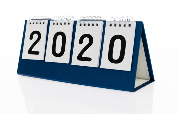 istock New year 2020 calendar on white background 1186036289
