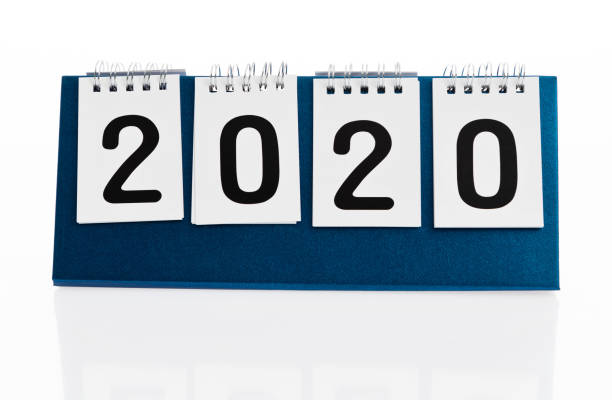 istock New year 2020 calendar on white background 1186036377