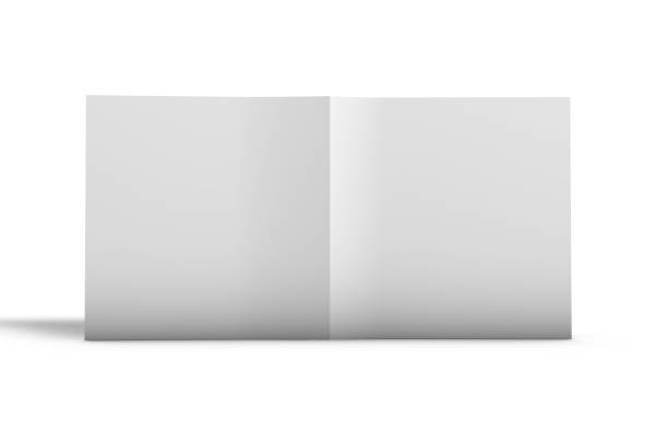 istock Square brochure front and back cover mockup 3d illustration. 1186037557