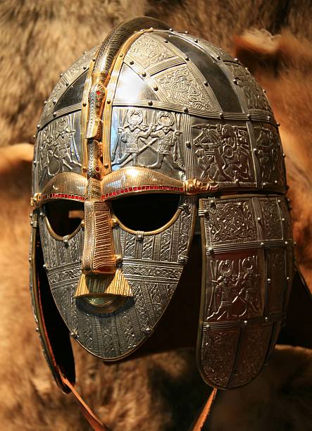 Sutton Hoo Anglo-Saxon Helmet  anglo saxon photos stock pictures, royalty-free photos & images