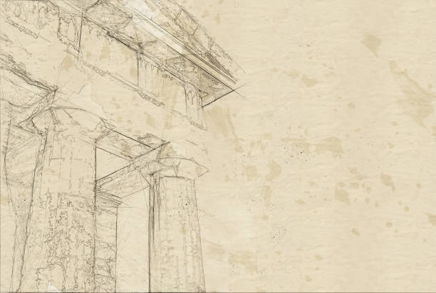 istock Sketch of ruins of Acropolis, Athens 1186042867