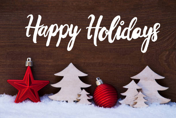 istock Christmas Tree, Snow, Red Ball, Happy Holidays 1186044634