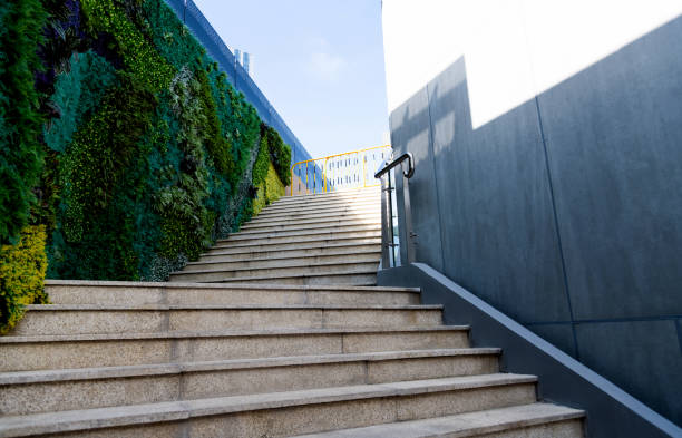 Stone stair in the city.