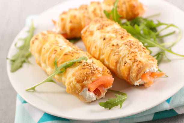istock puff pastry with cheese cream and salmon 1186048634