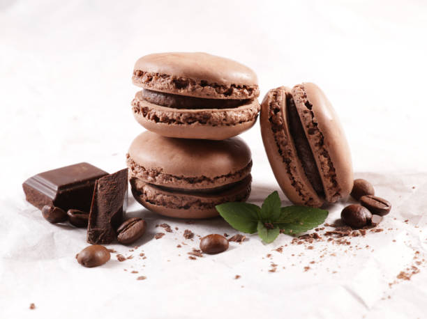 istock coffee macaroon, traditional french macaroon, cake 1186048643