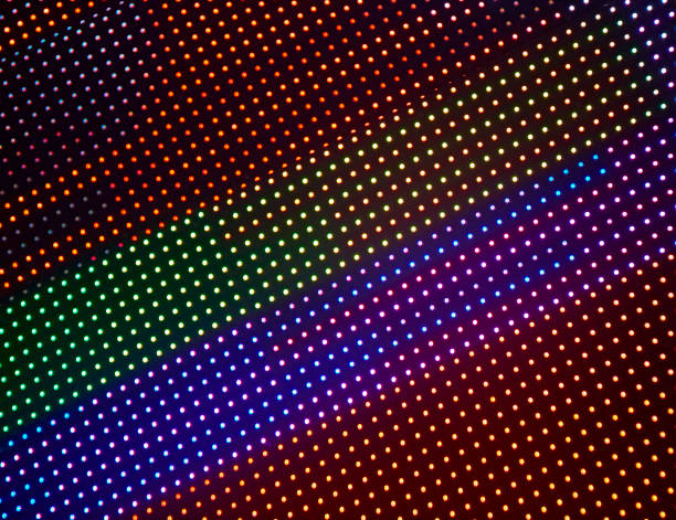 istock Abstract stripe multi color digital monitor background 1186053791