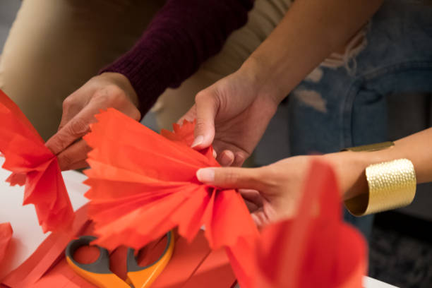 istock Making traditional decorations for Chinese New year celebrations 1186054184