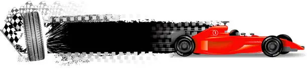 Vector illustration of motorsport banner