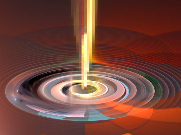 istock Electronic fire - Abstract geometric illustration of a digital flame. 1186055558