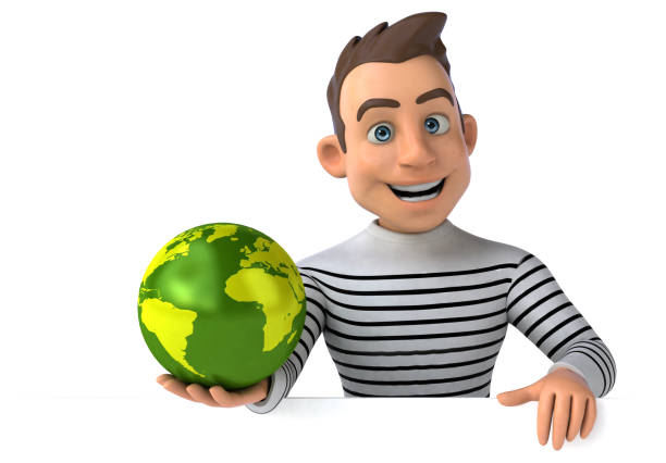istock Fun 3D cartoon casual character 1186056563