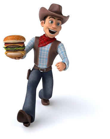 Fun Cowboy - 3D Illustration