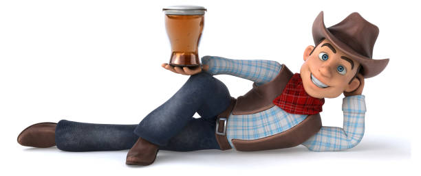 istock Fun Cowboy - 3D Illustration 1186058443