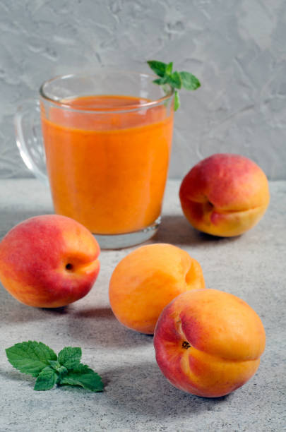 istock Apricot smoothie and ripe apricots 1186059020