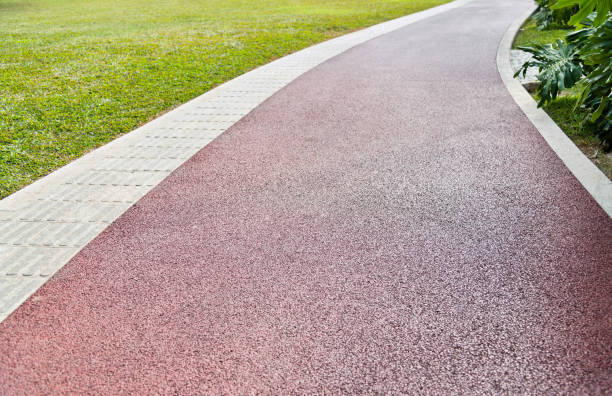 istock Footpath for people and blindness in the park 1186059140