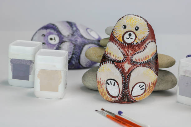 istock different colors for painted stones as bears 1186060488