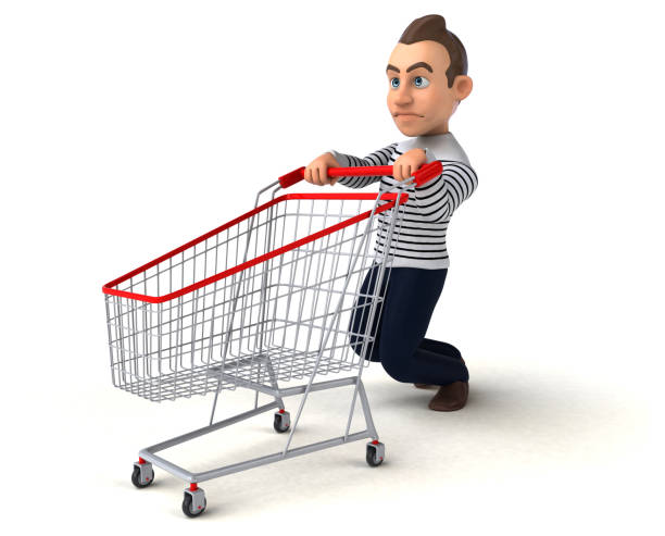 istock Fun 3D cartoon casual character 1186060846