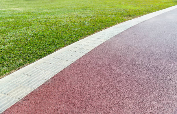 istock Footpath for people and blindness in the park 1186061848