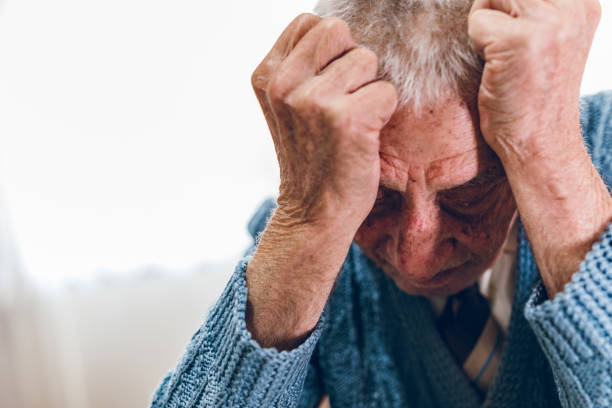 istock Sad senior man thinking about life 1186065470