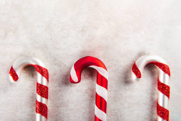 istock Decorations made in the form of Glass Candy Canes 1186070816