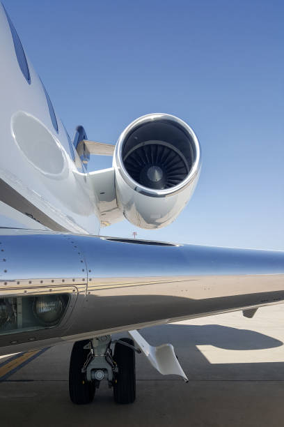 istock Expensive luxury private jet airplane detail 1186072195