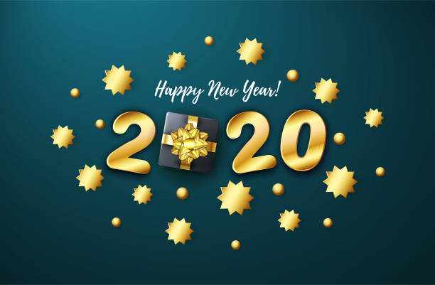 istock 2020 hand written lettering with realistic Golden 3D Star. 1186077580