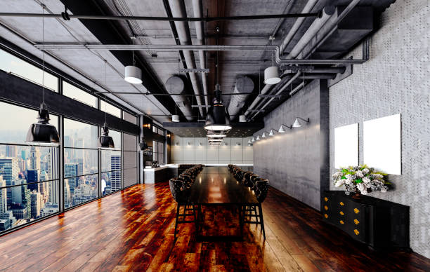 istock 3d modern industrial style interior 1186081758