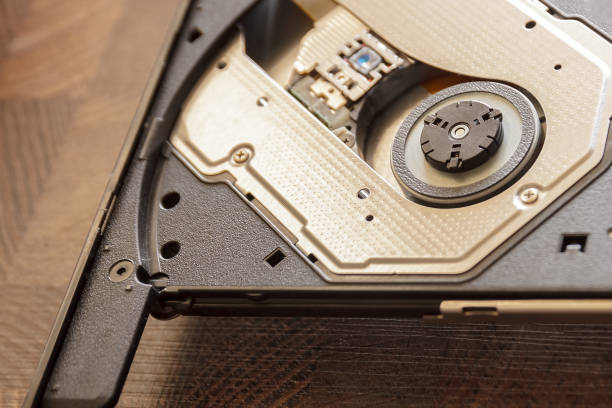 istock Open the optical drive on a laptop without a drive 1186084803