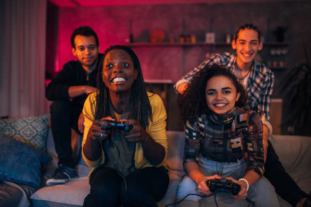 istock Night for video games 1186084905