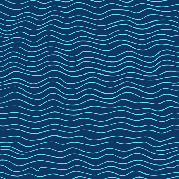 ilustrações, clipart, desenhos animados e ícones de padrão de onda sem costura, fundo de ondas. - seaweed seamless striped backgrounds