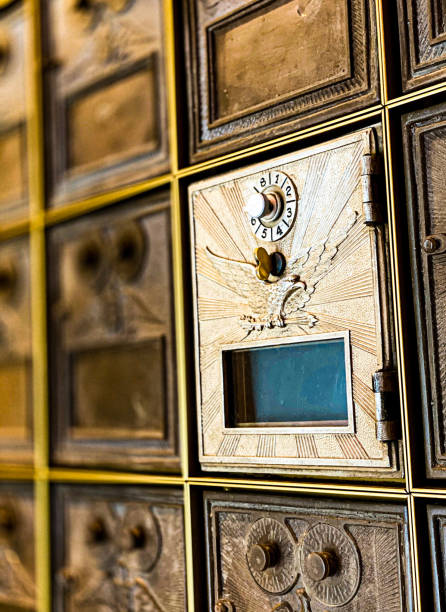 istock Wall of Antique Postal Boxes 1186086993