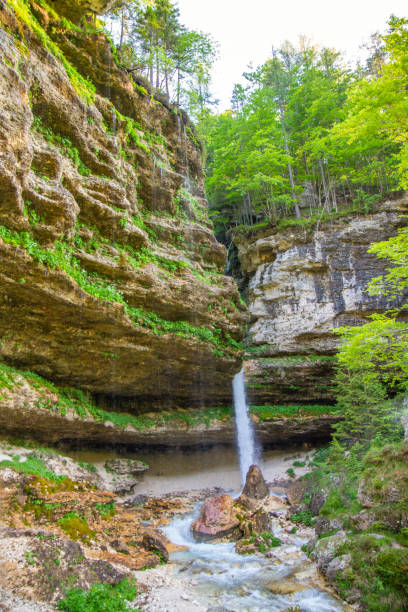 istock View of waterfall, Pericnik Falls, Slovenia 1186089597