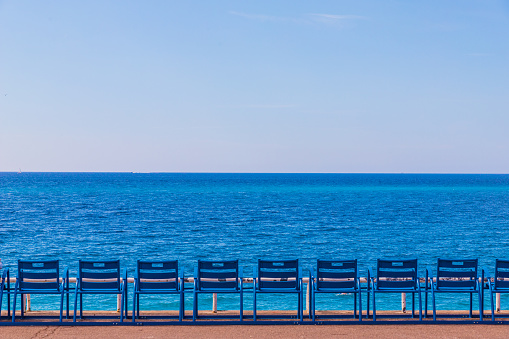 Una vista en Niza en Costa Azul en Francia photo