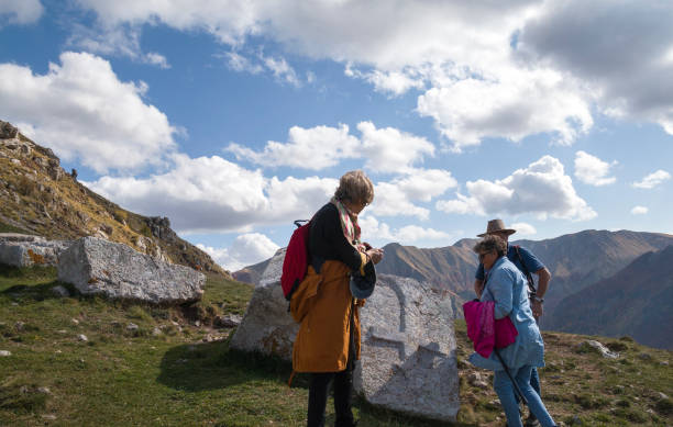 istock Autumn walking in mountain 1186093680