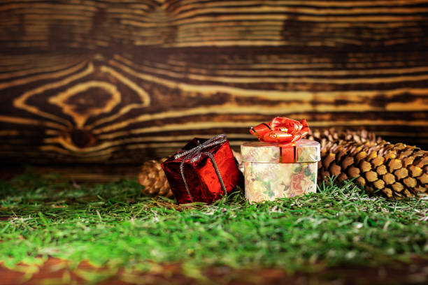 istock Christmas and New Year decorations and gifts. 1186096219