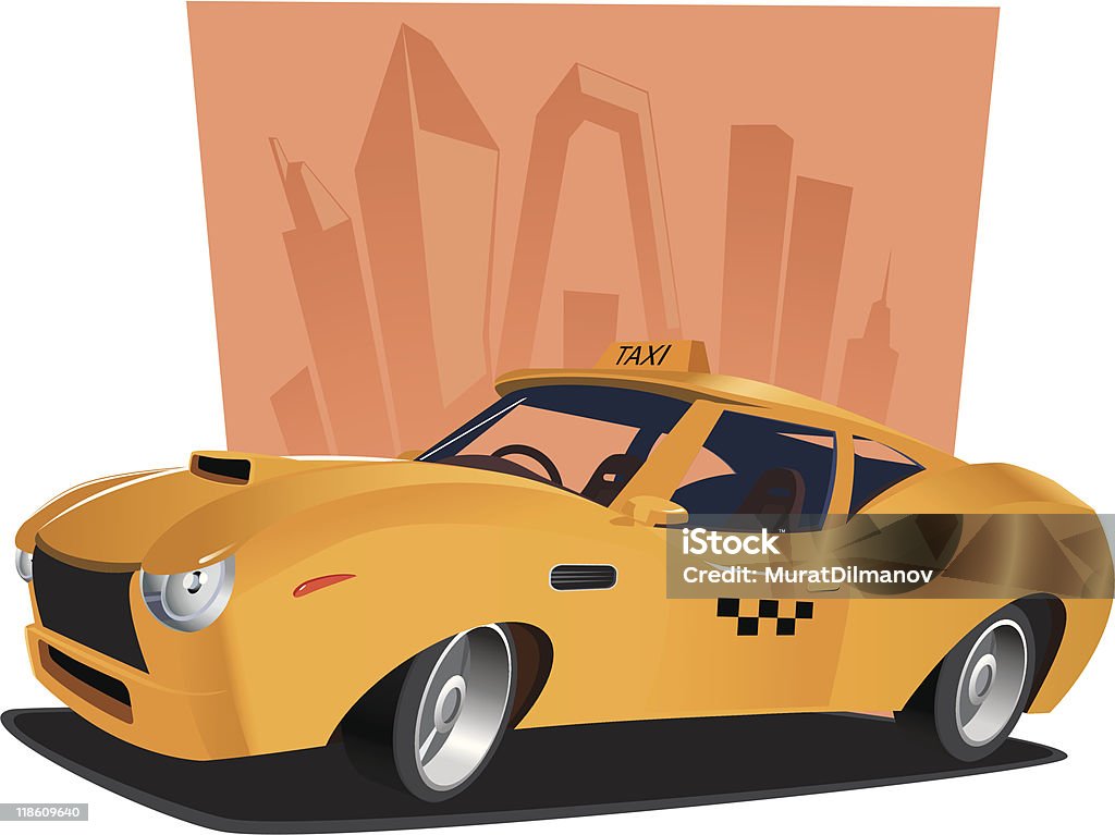 Высокоскоростной Сити такси - Векторная графика Автомобиль роялти-фри