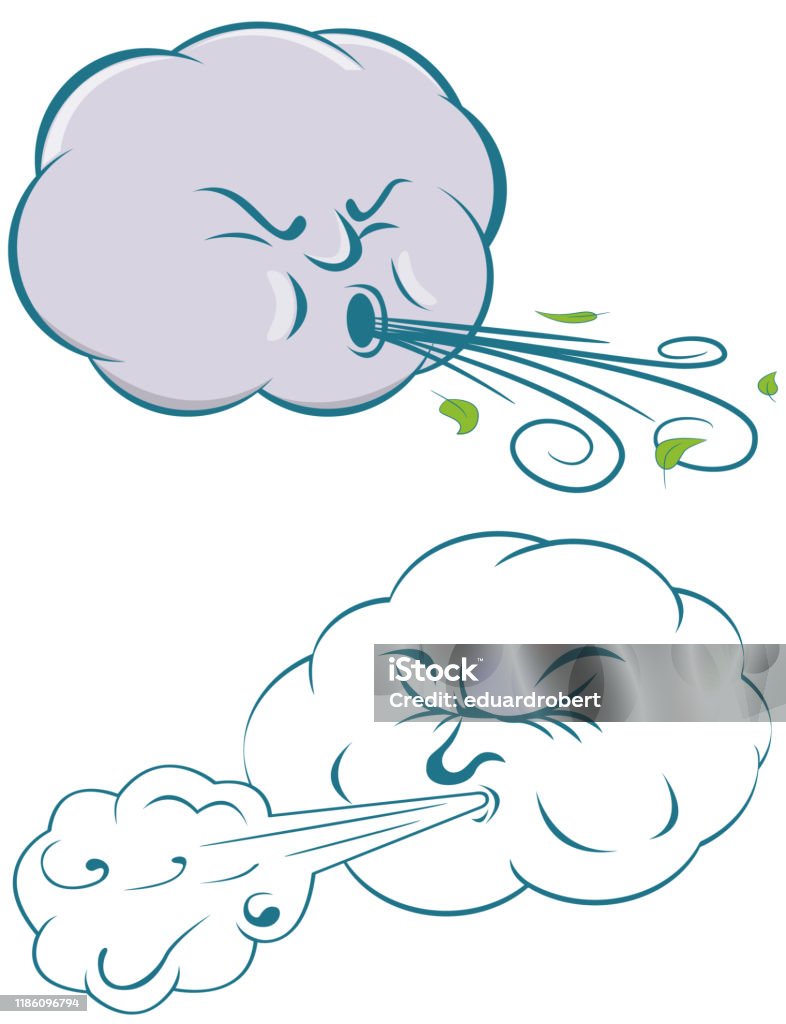 Windy Rouse Windy Weather Clip Art Cloud