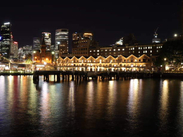 istock Panoramic Night Views of Sydney Harbour foreshore 1186100019