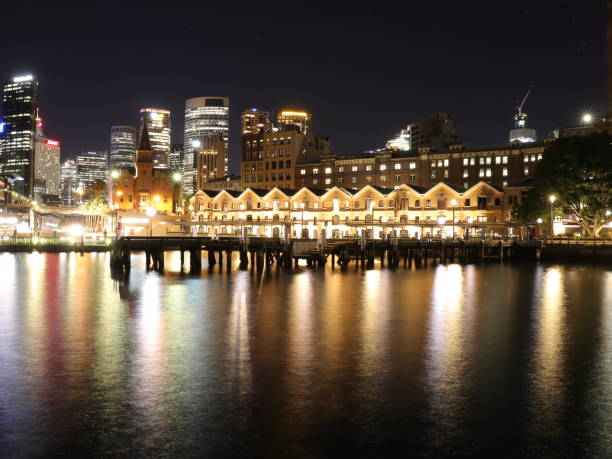 istock Panoramic Night Views of Sydney Harbour foreshore 1186100052