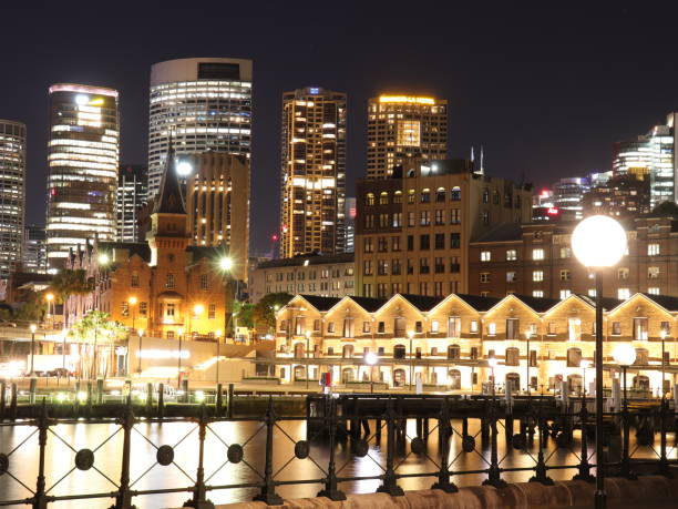 istock Panoramic Night Views of Sydney Harbour foreshore 1186100074