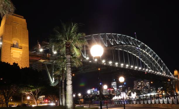 istock Panoramic Night Views of Sydney Harbour foreshore 1186100391