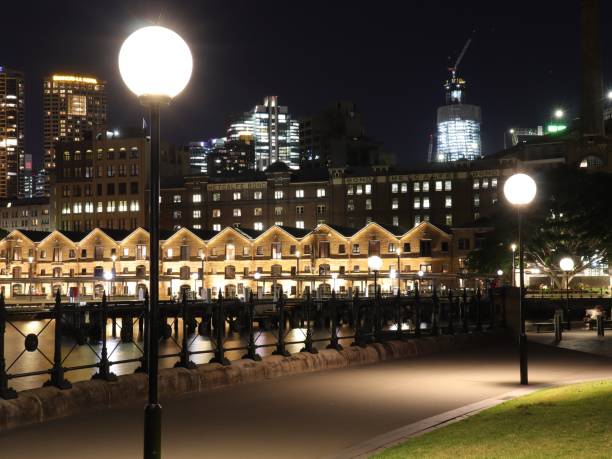 istock Panoramic Night Views of Sydney Harbour foreshore 1186100414
