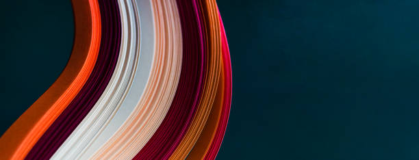 istock Abstract green background with orange, burgundy and white stripes. 1186100695