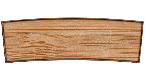 istock Wooden banner isolated on a white background 1186103482