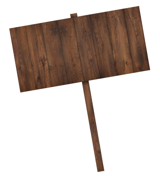 istock Wooden banner isolated on a white background 1186103800