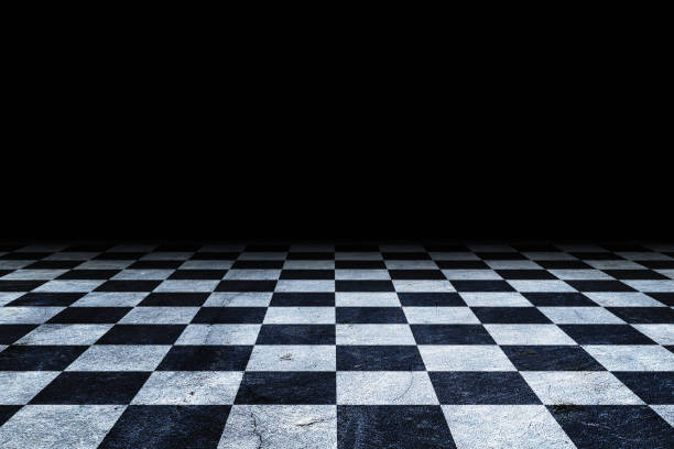 Black And White Checker floor Grunge Room. Checker floor empty space Black And White Checker floor Grunge Room. Checker floor empty space chess board photos stock pictures, royalty-free photos & images